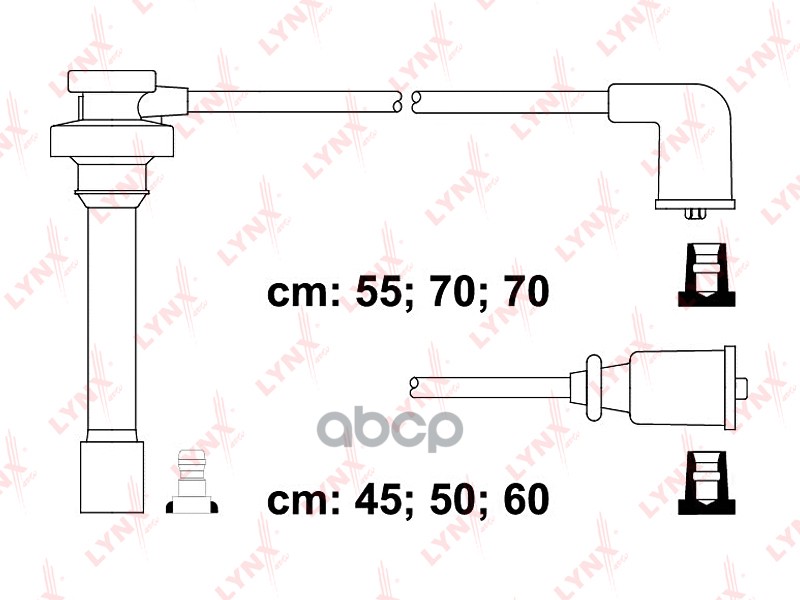 Провода высоковольтные MITSUBISHI Pajero II/Montero 3.06 (G72) LYNXauto арт. spe5520