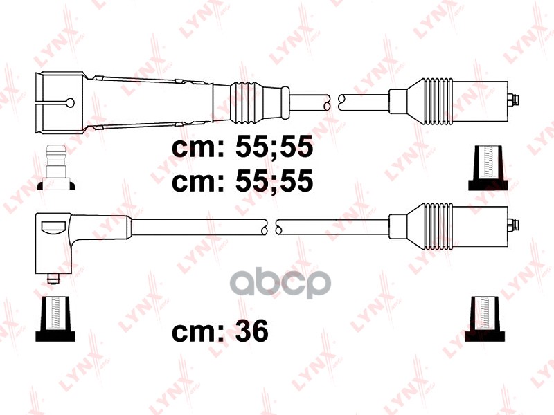 Провода высоковольтные AUDI 100 2 0 90-97/A4 1 6-2 0 94-00/A6 2 0 94-97  VW Passat 1 6 96-00 LYNXauto арт. spe8017