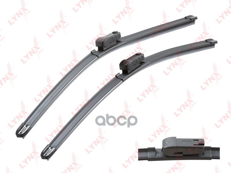 Щетка стеклоочистителя бескаркасная  комплект 530/530мм SKODA Fabia 06>14 / Roomster 06>10 LYNXauto арт. xf5353p