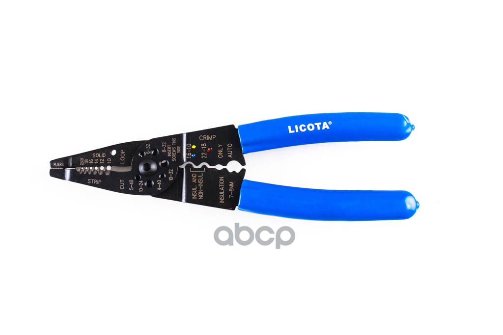 Клещи для зачистки проводов и обжима клемм 7 функц. 200 мм Licota арт. tcp-10351