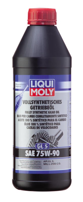 Масло трансмиссионное синтетическое Vollsynthetisches Getrieb 75W-90 GL-5 1л (1414) 1950 LIQUI MOLY арт. 1950