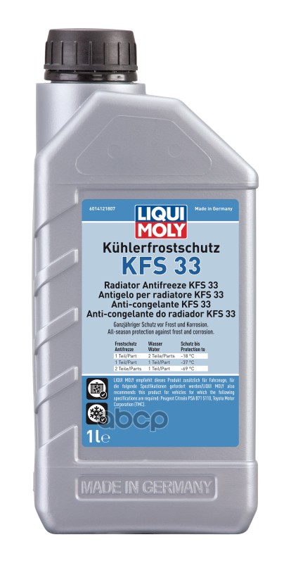 21130 Liquimoly Антифриз-Конц. Kuhlerfrostschutz Kfs 33 (1Л) LIQUI MOLY арт. 21130