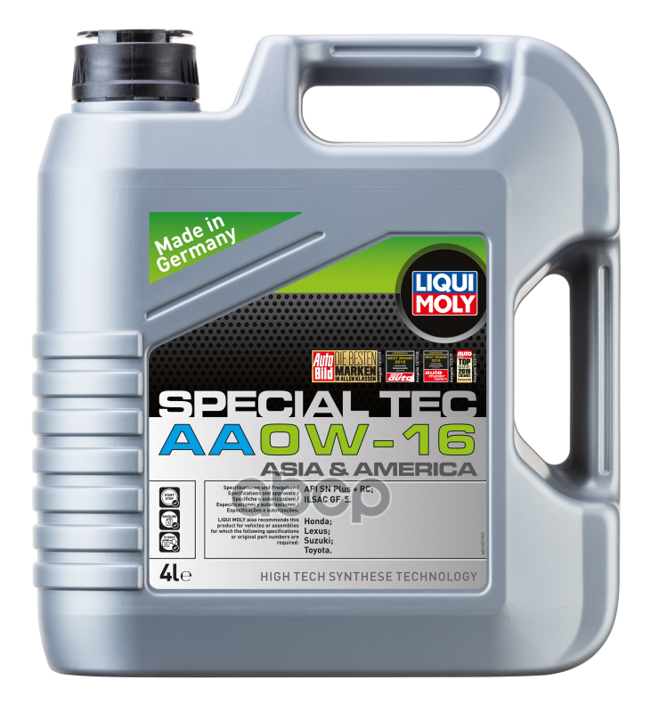 LIQUI MOLY 0W-16 Sp Special Tec Aa, 4Л (Нс-Синт.мотор.масло)