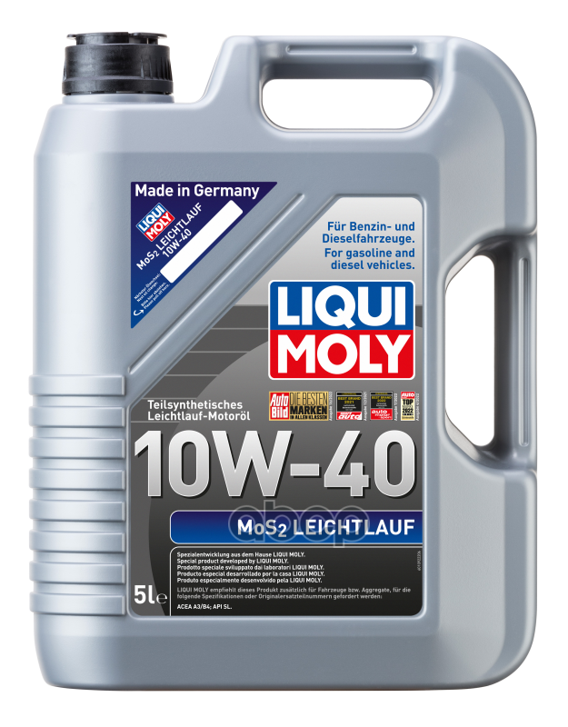LIQUI MOLY Масло Моторное Mos2 Leichtlauf 10W-40 (5 Л.)