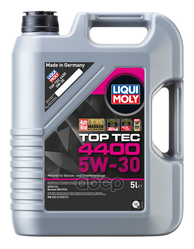 LIQUI MOLY 5W-30 Top Tec 4400, 5Л (Нс-Синт.мотор.масло) Для Renault, Nissan