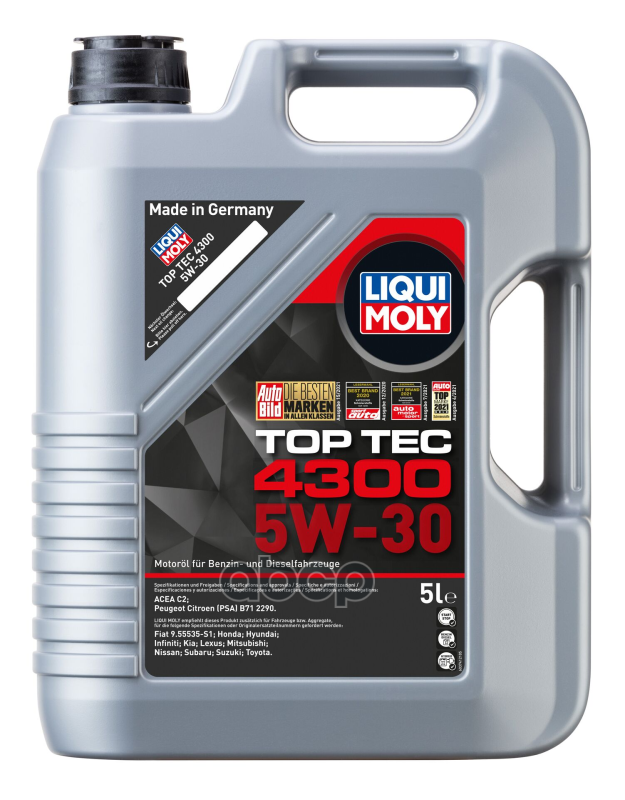 LIQUI MOLY 5W-30 Top Tec 4300, 5Л (Нс-Синт.мотор.масло)