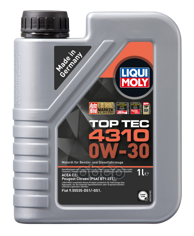 LIQUI MOLY 0W-30 Top Tec 4310, 1Л (Синт.мотор.масло)