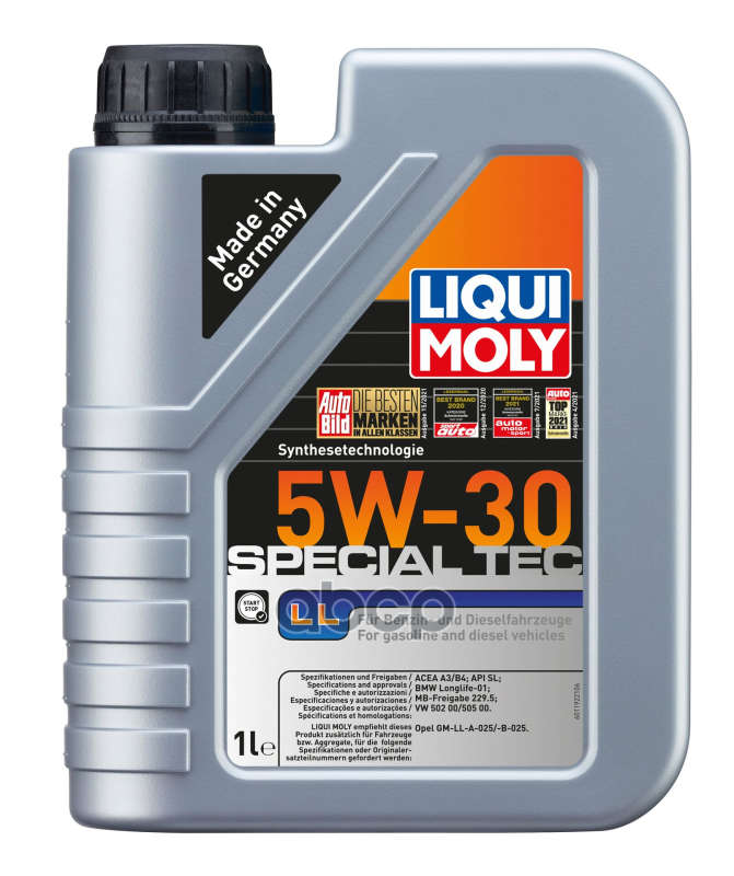 LIQUI MOLY Масло моторное синтетическое НС-Special Tec LL 5W-30 SL A3/B4 1л (8054) 2447
