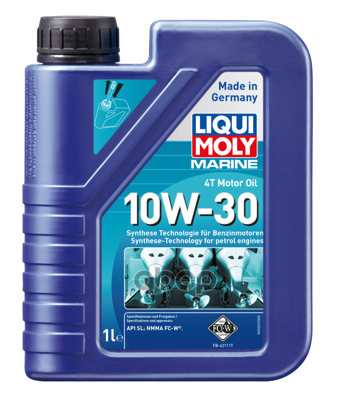 Масло моторное синтетическое НС-для лодок Marine 4T Motor Oil 10W-30 SL 1л 25022 LIQUI MOLY арт. 25022