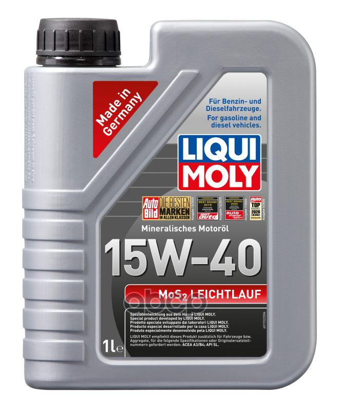 LIQUI MOLY 15W-40 Mos2 Leichtlauf, 1Л (Мин.мотор.масло)