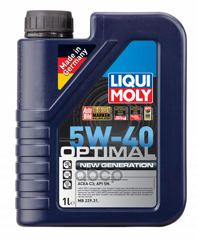 LIQUI MOLY Масло моторное Optimal New Generation 5W-40 1l