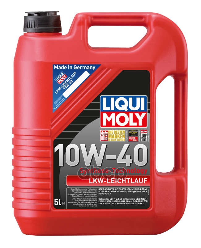 Liqui moly 10W-40 1185 Lkw-Leichtlauf-Motoroil Basic Старый Номер