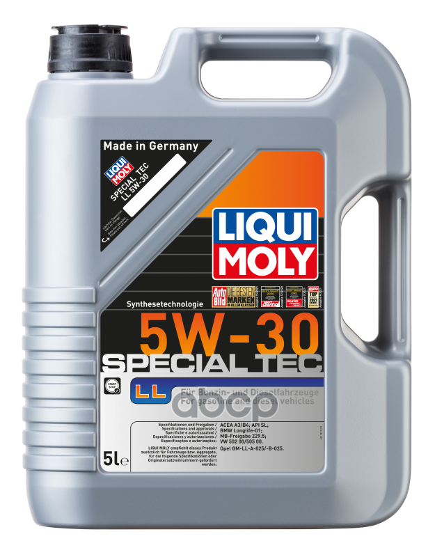 LIQUI MOLY Масло моторное синтетическое НС-Special Tec LL 5W-30 SL A3/B4 5л (2448) 8055