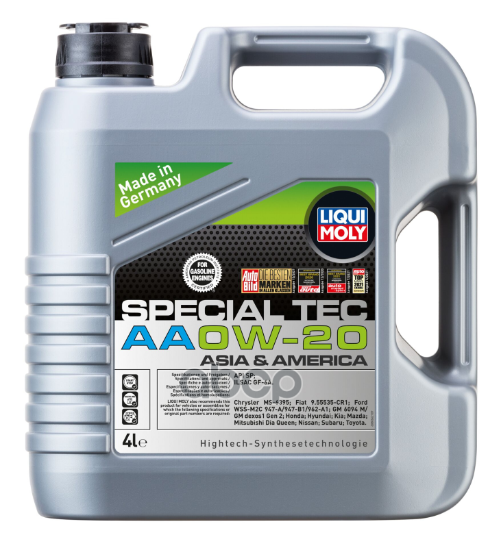 LIQUI MOLY Масло моторное LIQUI MOLY Special Tec AA 0W-20 синтетическое 4 л  8066 / 9705
