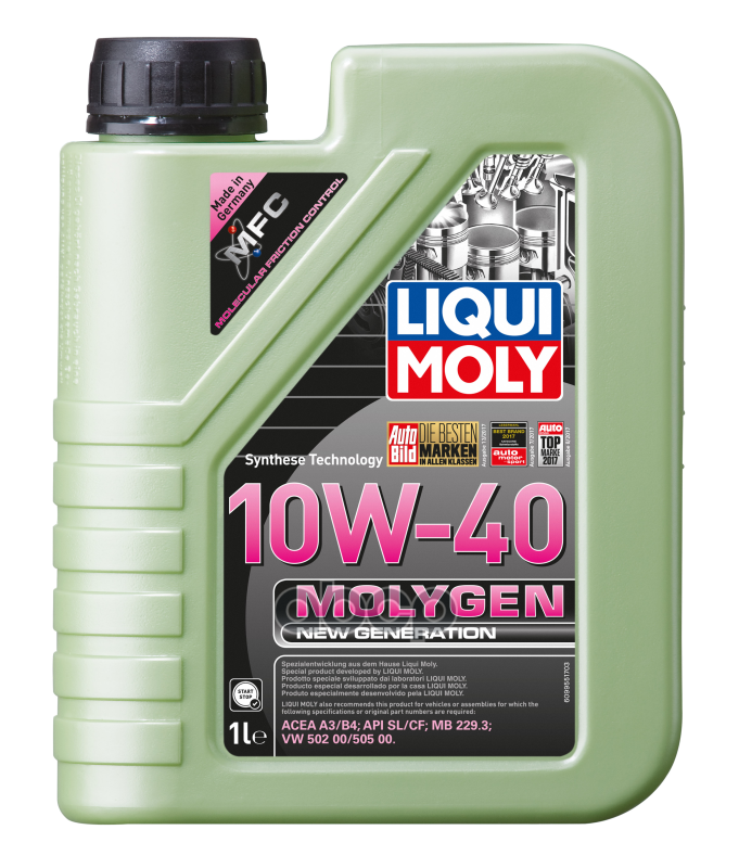 LIQUI MOLY Масло моторное LIQUI MOLY Molygen New Generation 10W-40 полусинтетическое 1 л  9059 / 9955