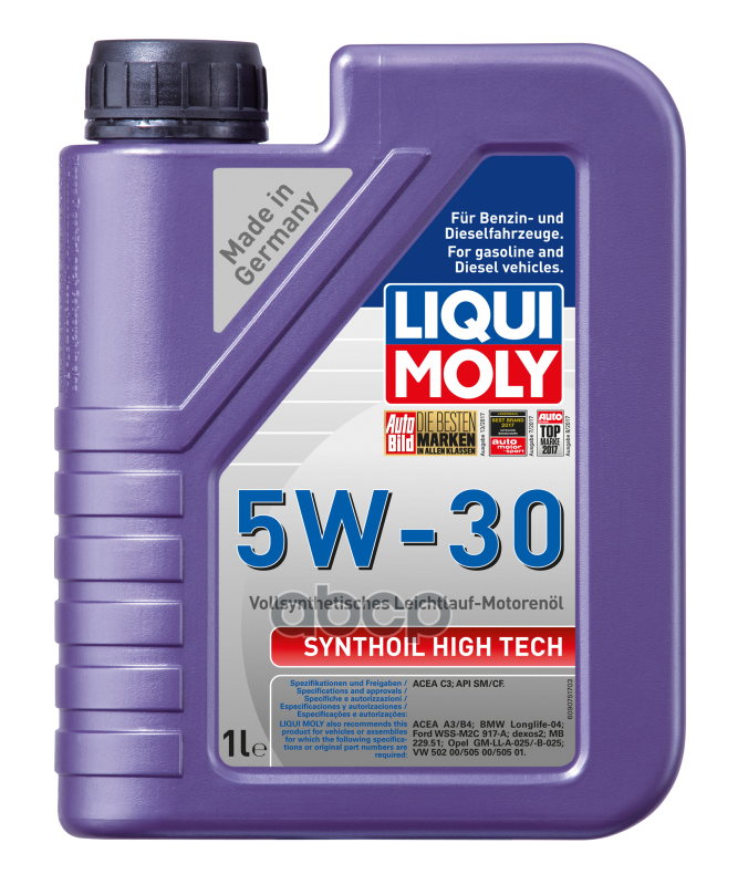 LIQUI MOLY Масло моторное LIQUI MOLY Synthoil High Tech C3 5W-30 синтетическое 1 л  9075 / 20957