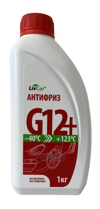Антифриз Готовый Livcar G12+ (-40°C) Красный (1Кг X 8) LivCar арт. 2001-lca-001r
