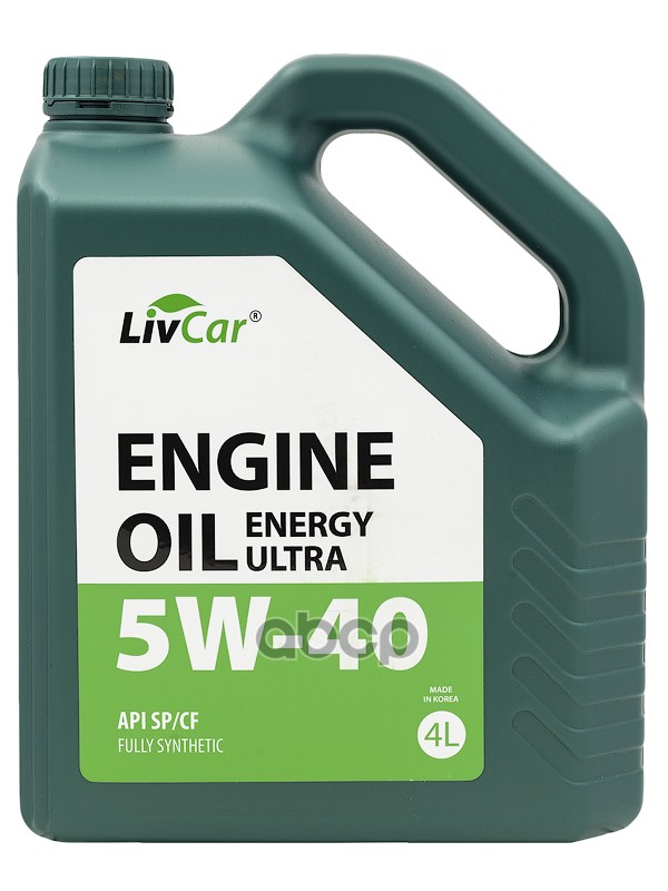 LivCar Масло моторное LivCar Engine Oil ENERGY ULTRA 5W-40 API SP/CF (4л)