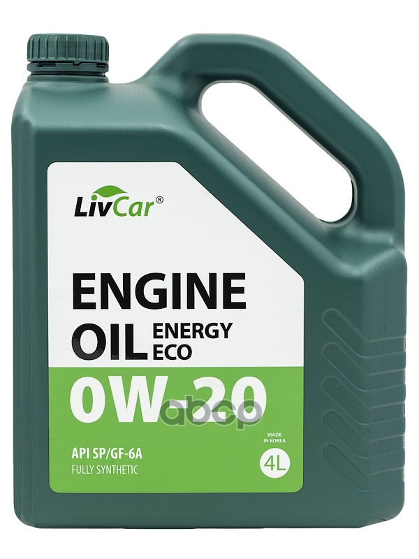 LivCar Масло моторное LIVCAR Engine Oil ENERGY ECO 0W-20 API SP/GF-6A (4л) LC1550020-004