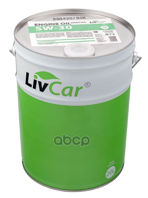LivCar Масло моторное  5W-30  LivCar Engine Oil ENERGY ECO 5W-30 API SP/CF/GF-6A (20л)