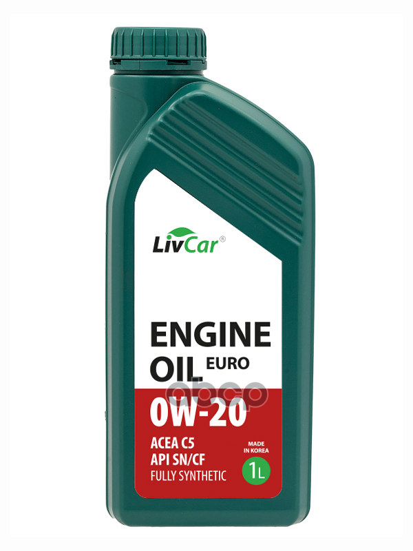 LivCar Масло моторное LIVCAR Engine Oil EURO 0W-20 ACEA C5 API SN/CF (1л) LC7110020-001
