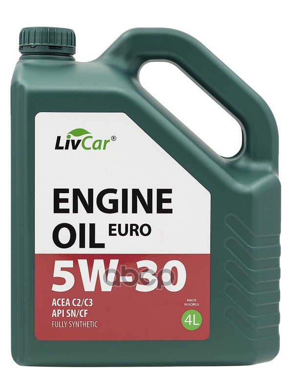 LivCar Масло моторное LIVCAR Engine Oil EURO 5W-30 ACEA C2/3 API SN/CF (4л) LC7110530-004