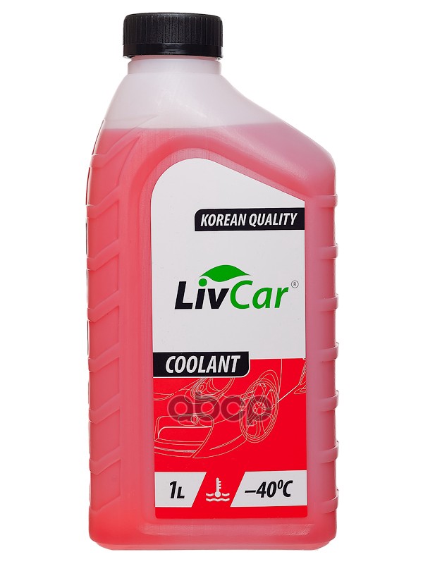 Антифриз готовый LIVCAR COOLANT RED -40 (1л) LCA40-001R LivCar арт. LCA40-001R