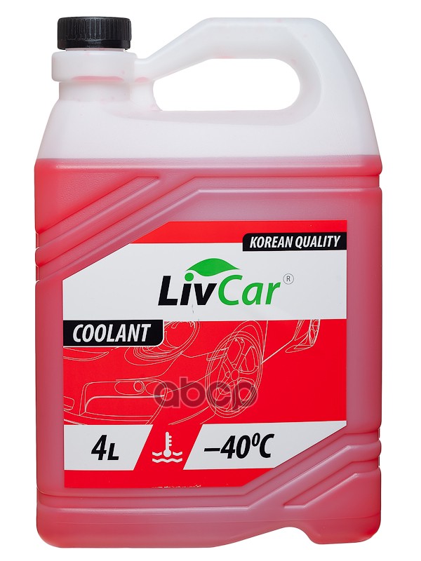 Антифриз готовый LIVCAR COOLANT RED -40 (4л) LCA40-004R LivCar арт. LCA40-004R