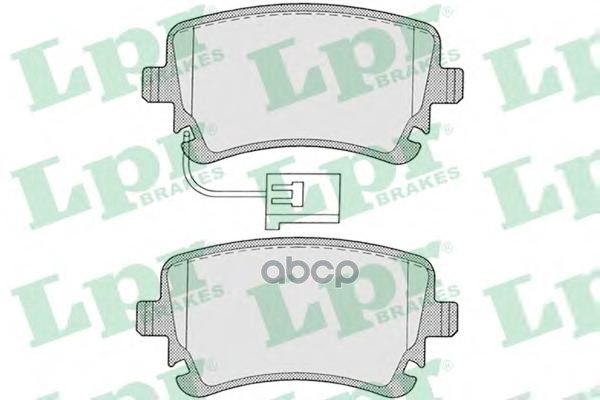 Колодки задние VW TRANSPORTER V 05P1206 Lpr арт. 05P1206