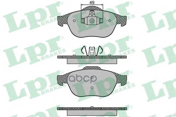 Комплект тормозных колодок 05P1678 Lpr арт. 05P1678