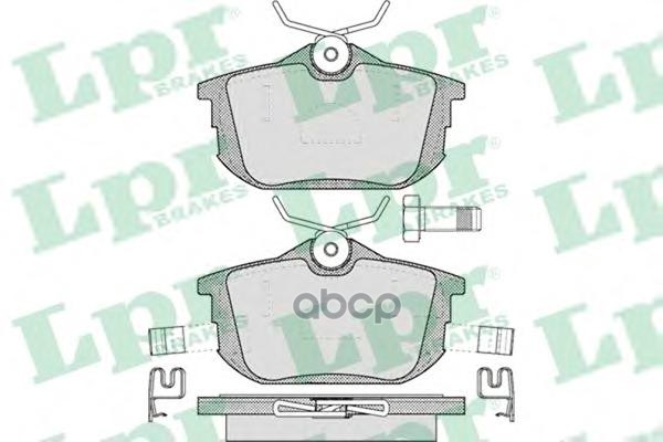 Колодки тормозные дисковые Lpr арт. 05P621