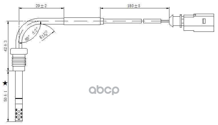 Датчик температуры выхлопных газов VW TOUAREG 3.0 V6 TDI (2010>) PORSCHE CAYENNE 3.0 Diesel (2010>) MAGTECHNIC арт. mag0190og