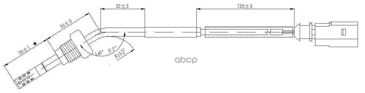 Датчик температуры выхлопных газов SEAT Ibiza IV (2010>) SKODA Fabia II (2010-2014) VW Polo V (2009> MAGTECHNIC арт. mag0193og