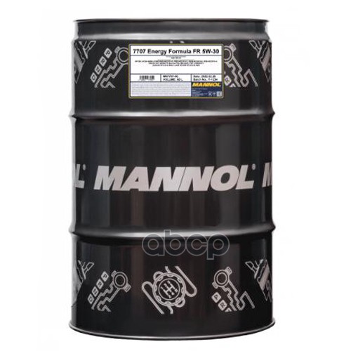 MANNOL Масло моторное синтетическое 7707 Energy Formula FR 5W30 SN, A5/B5 60л