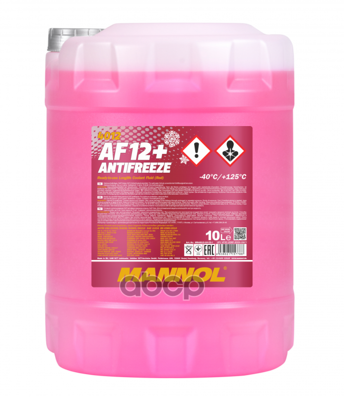Antifreeze Af 12-40 Red 10Л. MANNOL арт. MN401210