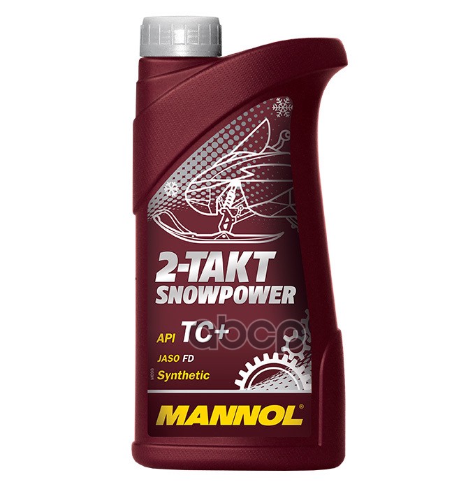 Масло Моторное Синтетическое Для Снегоходов 2T Snowpower Tc+, Fd 1Л MANNOL арт. MN72011