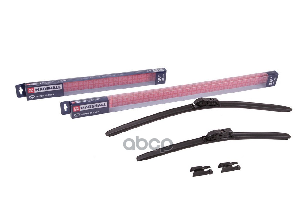Комплект бескаркасных щеток стеклоочистителя  24”  60 см + 18”  45 см hook side pin pushpinch 19 mm MW4959 MARSHALL арт. MW4959