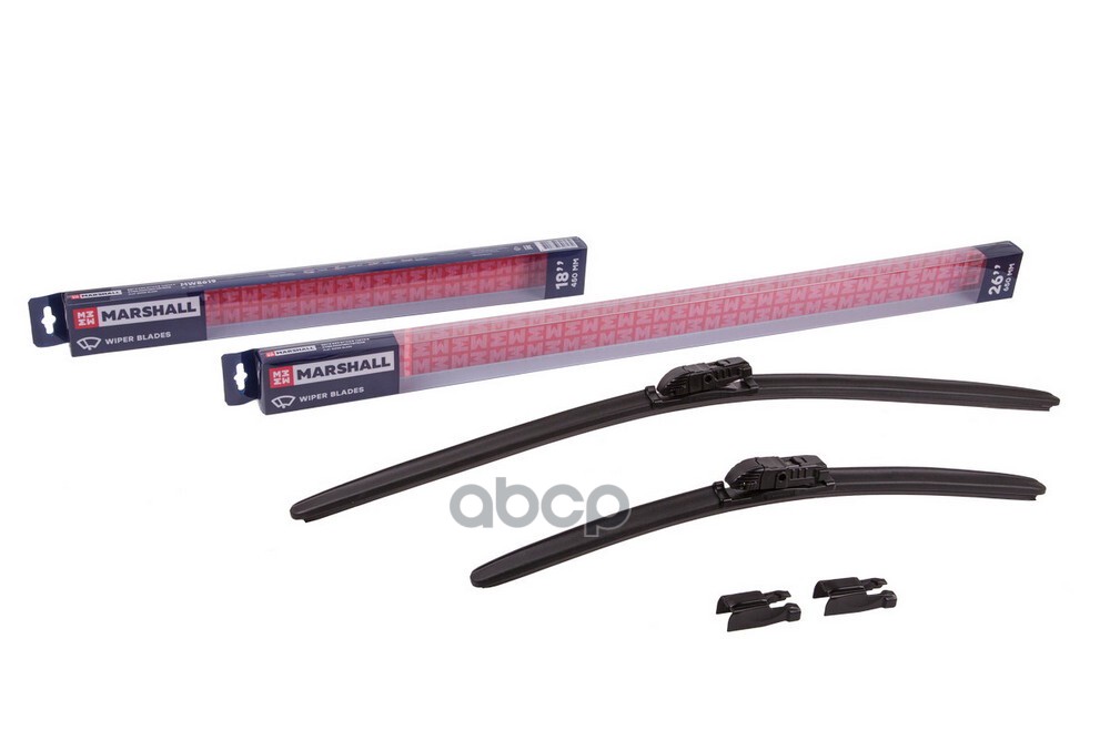 Комплект Бескаркасных Щеток Стеклоочистителя 26” / 65 См + 18” / 45 См Hook, Side Pin, Push/Pinch 19 Mm () MARSHALL арт. MW7107