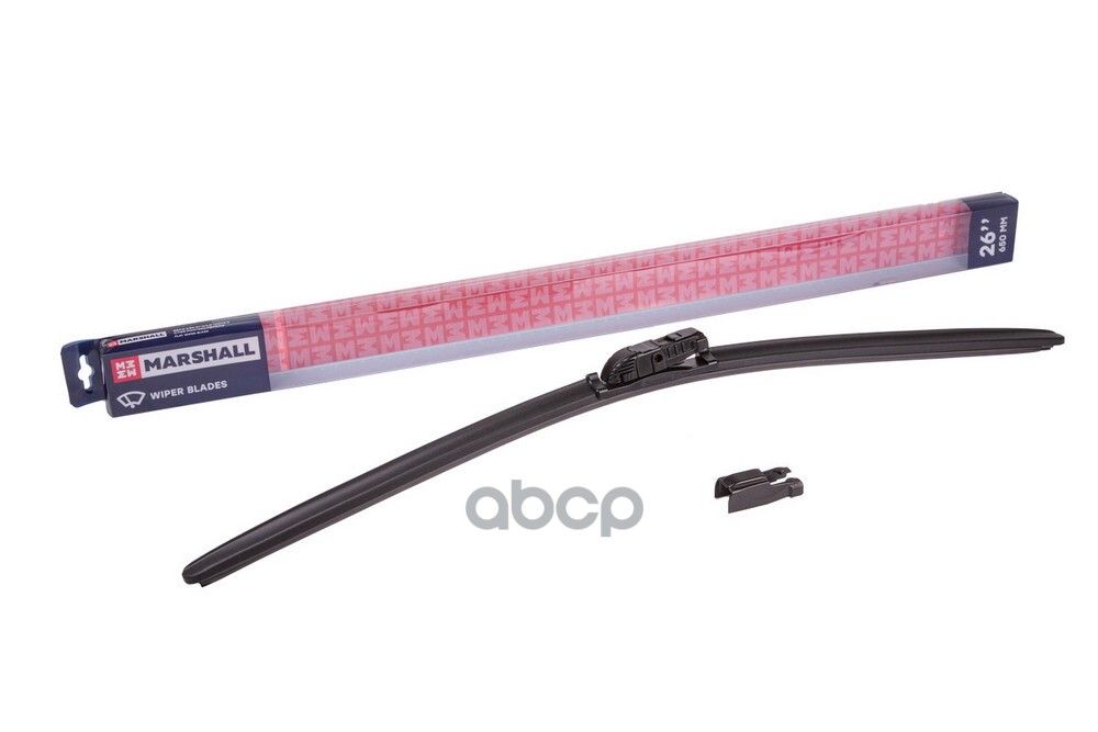 Бескаркасная щетка стеклоочистителя  26”  65 см hook side pin pushpinch button 19 mm MW8436 MARSHALL арт. MW8436