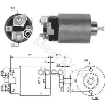 Реле Втягивающее (Oe) Mitsubishi Pajero S  Hyundai Galloper I 3.0 V6 MEAT & DORIA арт. 46025