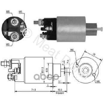 Реле Втягивающее Opel Movano   Renault Master Ii 2.5D 2.8Dti MEAT & DORIA арт. 46099