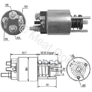 Реле втягивающее BMW 3 (E30) 324 d   5 (E34) 525 td MEAT & DORIA арт. 46128