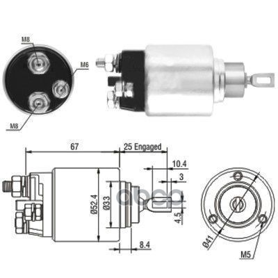 Реле втягивающее (OE) Fiat Ducato (250) MJet MEAT & DORIA арт. 46151