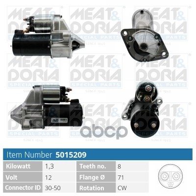 Стартер 12V 1 3Kw Mitsubishi Carisma (Da)  Space Star (Dga) 1.6/1.8 MEAT & DORIA арт. 5015209