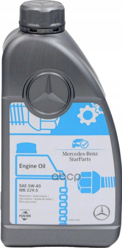MERCEDES-BENZ Масло моторное MERCEDES BENZ 229.5 5W40 - 1 литр A000989681011FSEW