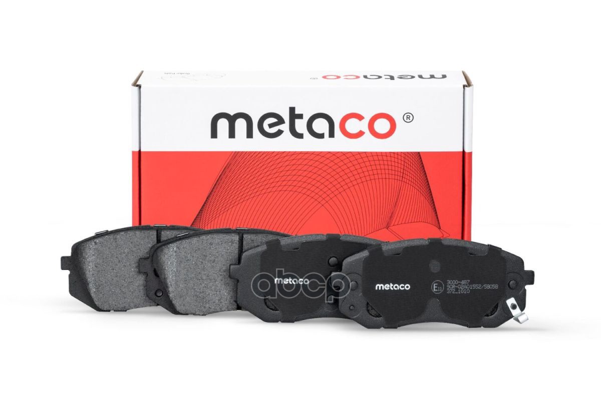 Колодки тормозные передние к-кт HYUNDAI / KIA С ОТВЕРСТИЯМИ ПОД ПРУЖИНЫ Metaco 3000-487 METACO арт. 3000-487