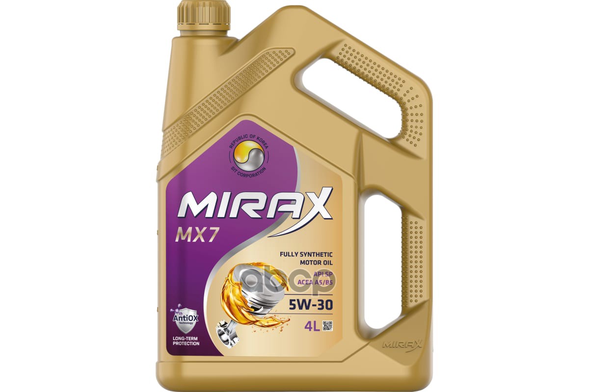 MIRAX Масло моторное синтетическое MX7 5W30 SP, A5/B5 4л