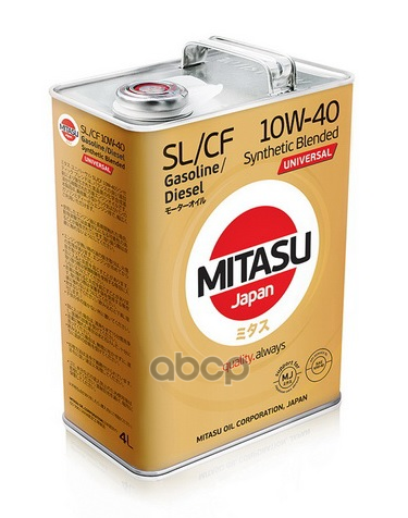 MITASU Масло Моторное 10W40 4L Universal Sl/Cf Api Sl/Cf