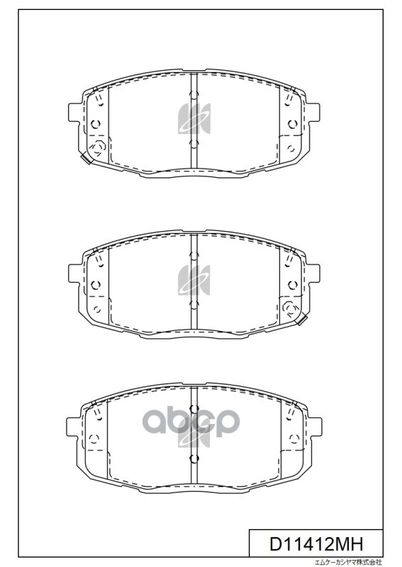 Колодки тормозные дисковые  HYUNDAI CRETA D11412MH MK KASHIYAMA арт. D11412MH