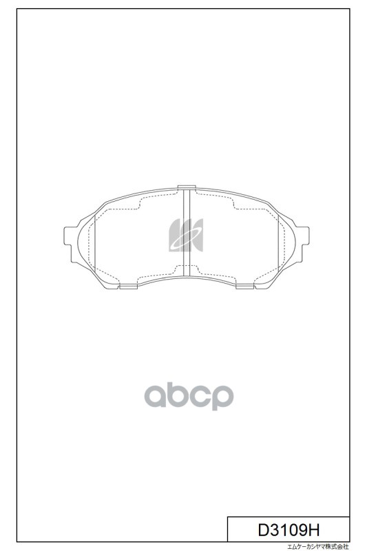Колодки тормозные дисковые пер. MAZDA 323 1.3,1.5,2.0 98- D3109H MK KASHIYAMA арт. D3109H